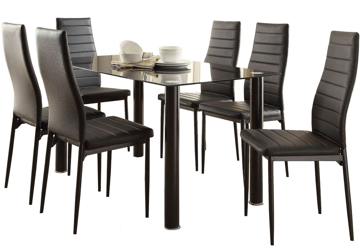 ANIKK Black 7 Piece Dining Set