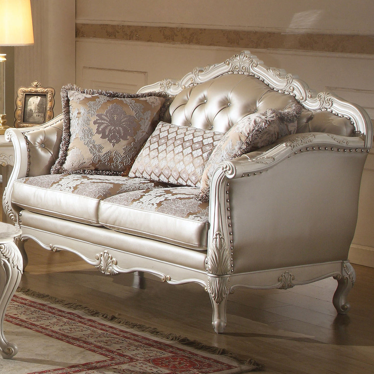 ANTOINETTE Pearl 63" Wide Loveseat