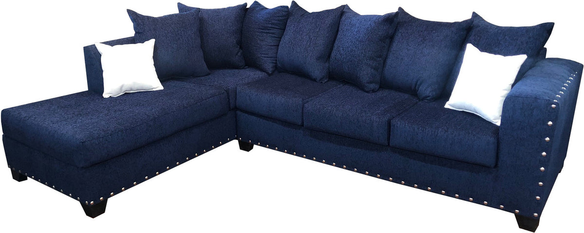 EXELLA Blue 113" Wide Sectional
