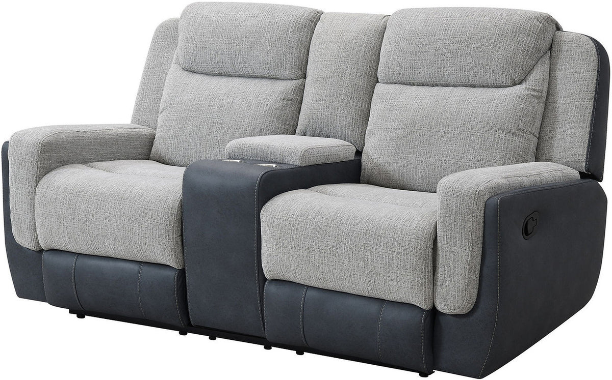 BANDERA Gray Power Reclining Sofa & Loveseat