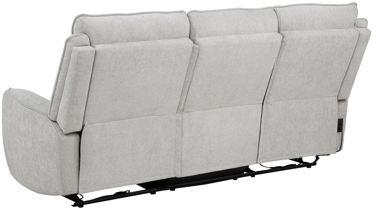 BARRETT Light Gray Fabric Power Reclining Sofa & Loveseat