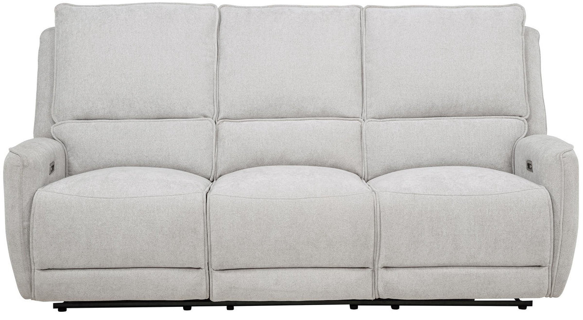 BARRETT Light Gray Chenille 81" Wide x 40" Height Power Reclining Sofa
