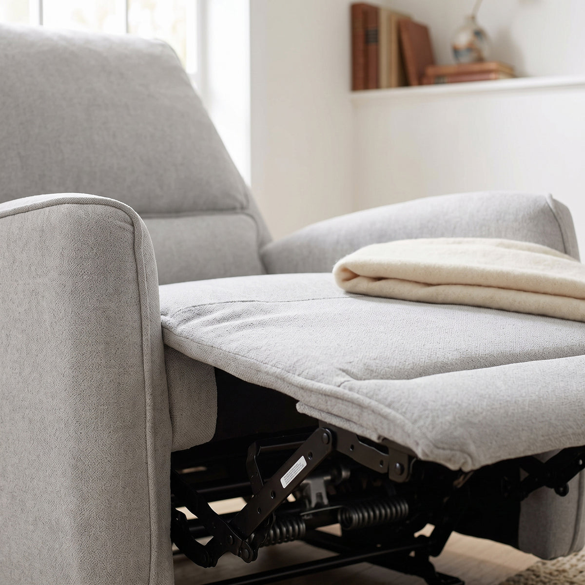 BARRETT Light Gray Chenille 36" Wide x 40" Height Rocker Recliner