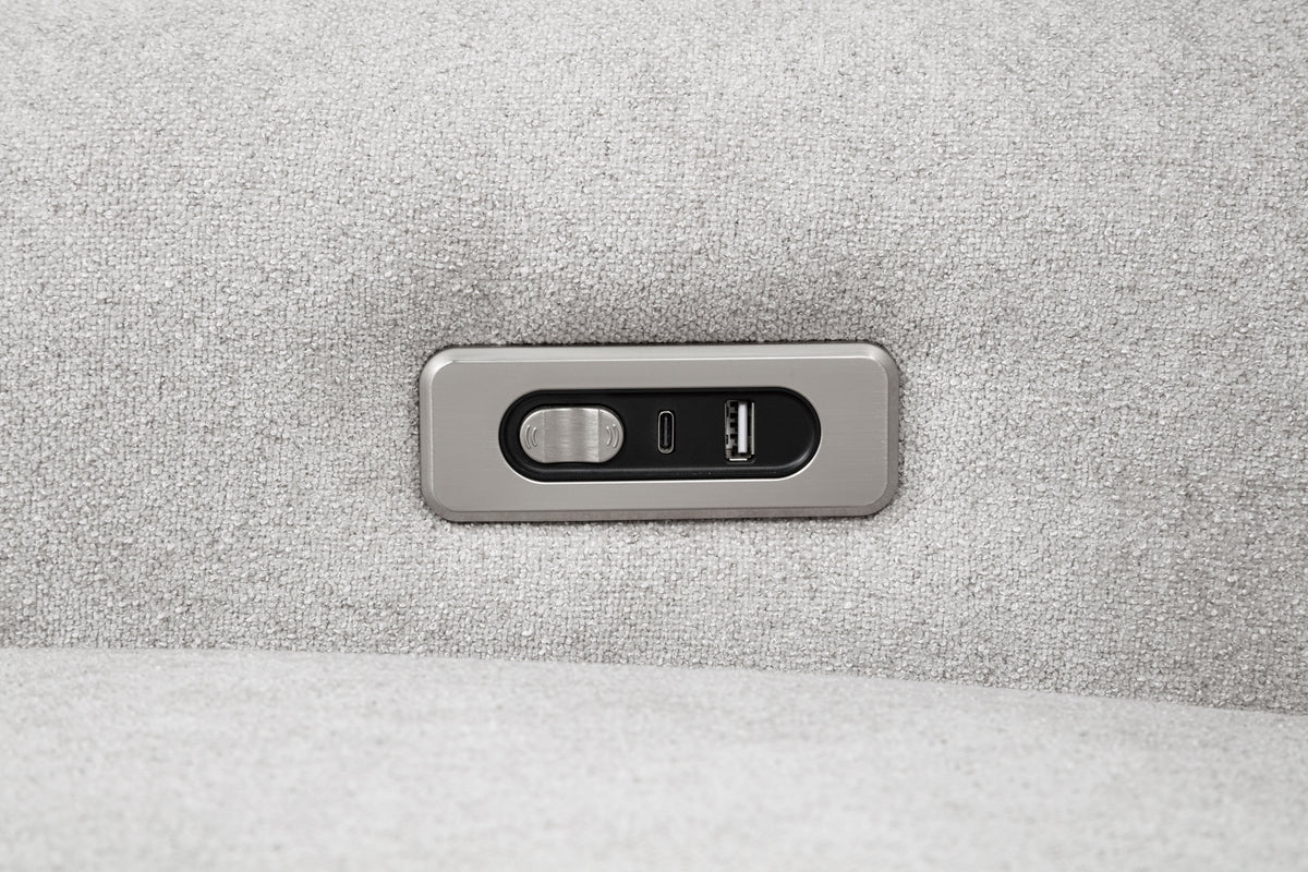 BARRETT Light Gray Chenille 36" Wide x 40" Height Rocker Recliner