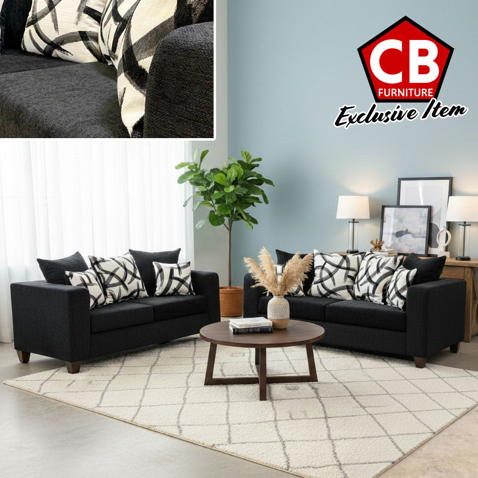 BAYRON Black Sofa & Loveseat