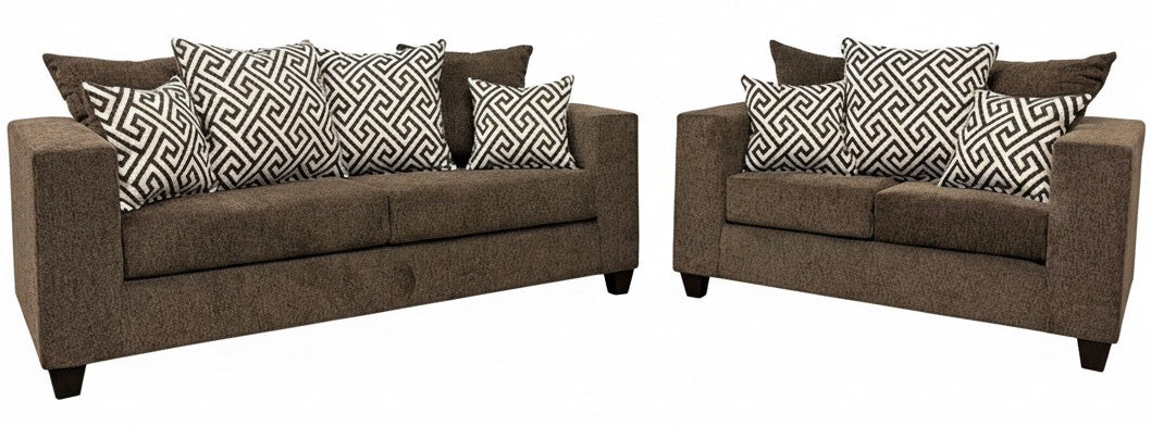 BAYRON Brown Sofa & Loveseat