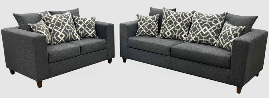 BAYRON Dark Gray Sofa & Loveseat