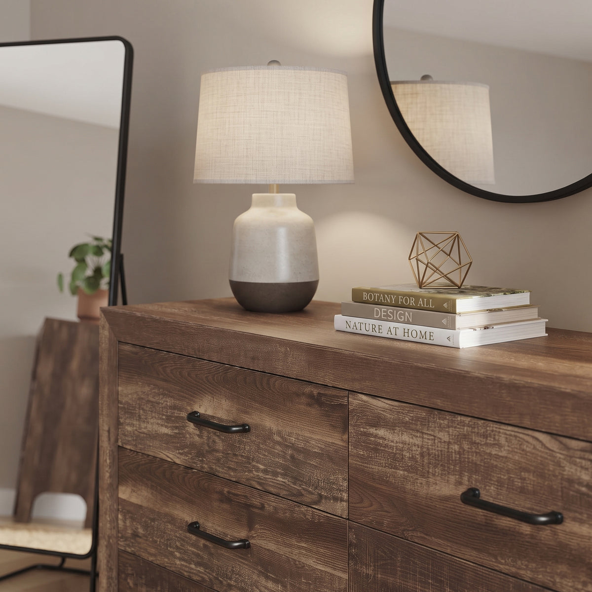 BELEME Brown 59" Wide x 40" Height Dresser
