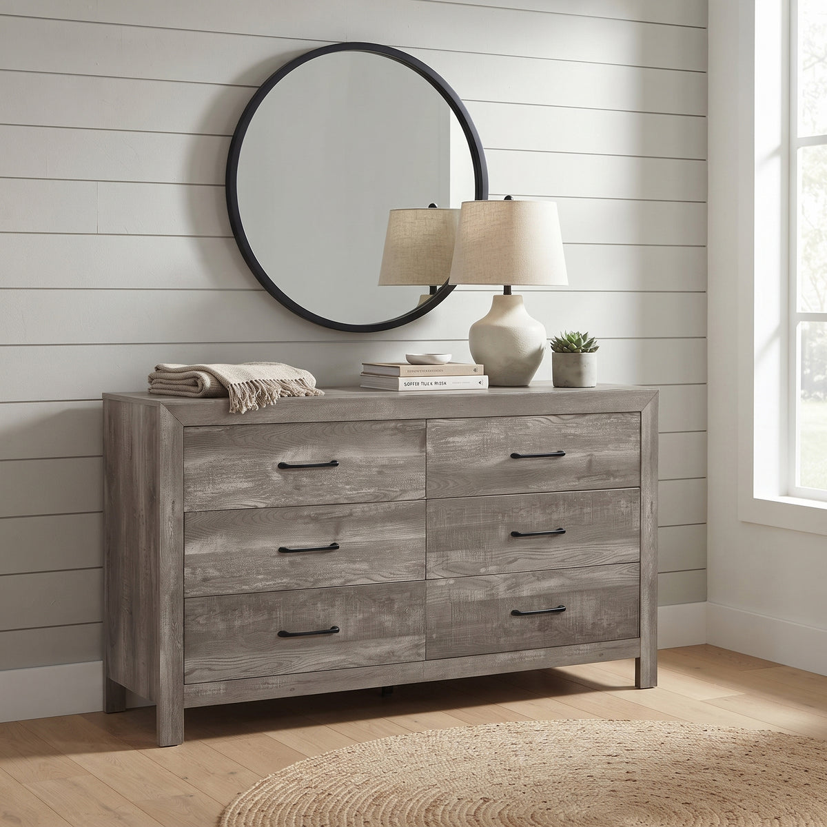 BELEME Brown 59" Wide x 40" Height Dresser