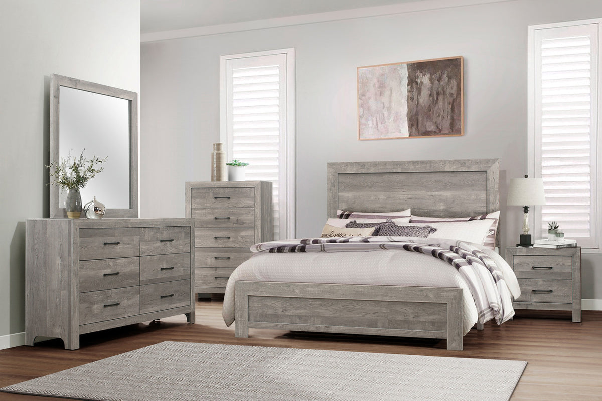 BELEME Gray Bedroom Set