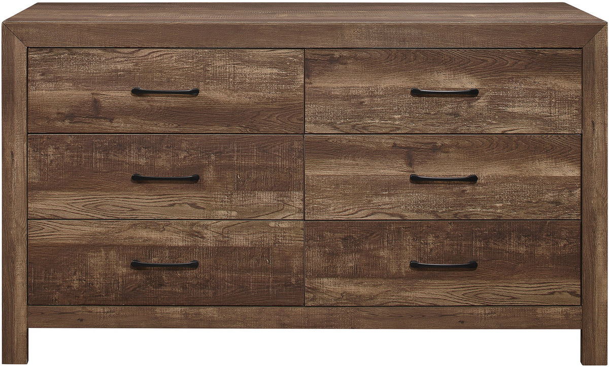 BELEME Brown 59" Wide x 73" Height Dresser & Mirror