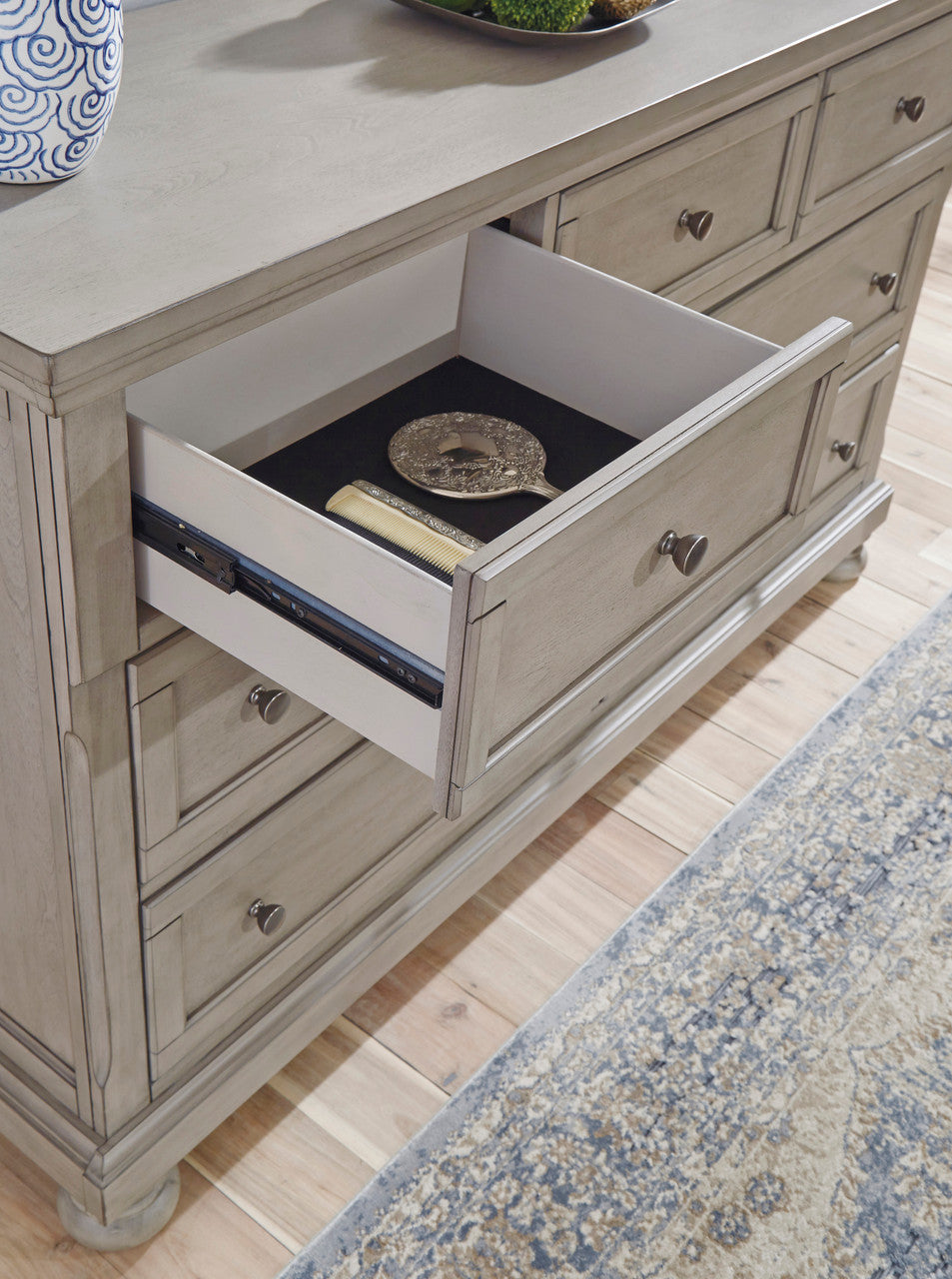 Belton Gray 65" Wide Dresser
