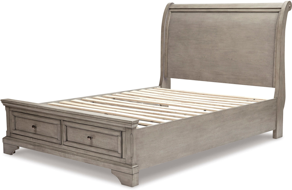 Belton Light Gray Youth Storage Sleigh Bed