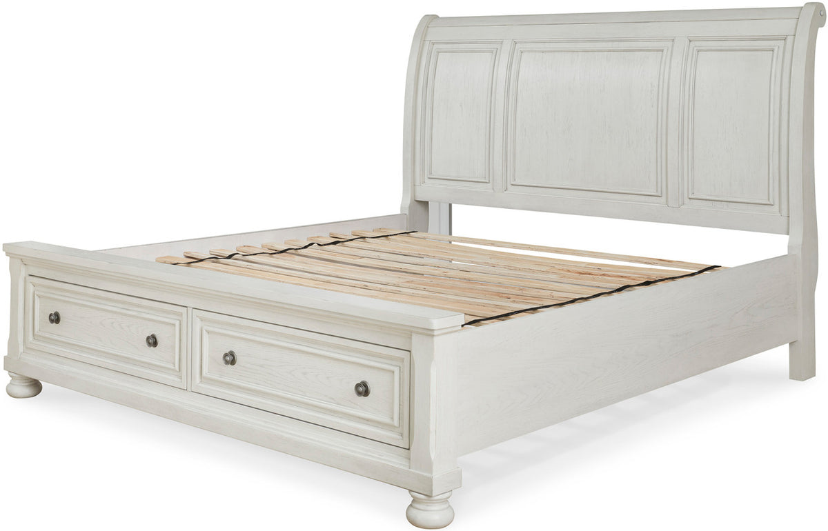 Belton White Storage Sleigh Bed