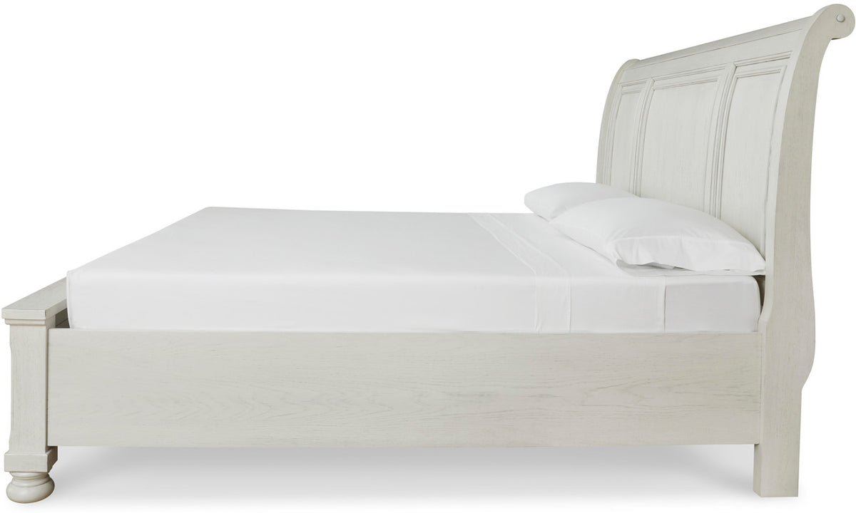Belton White Storage Sleigh Bed