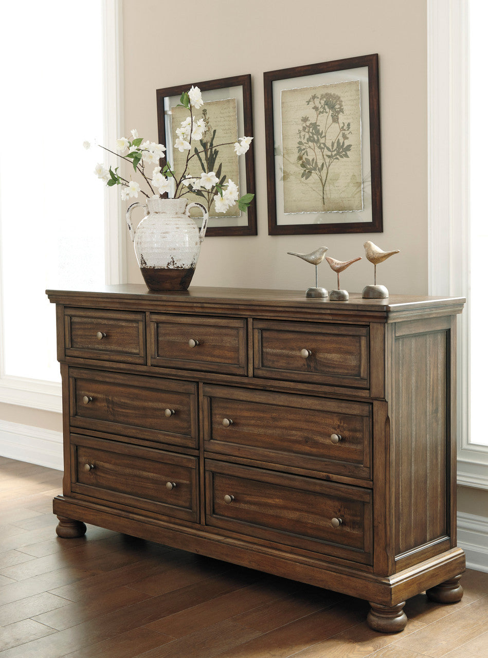BELTON Light Brown 65" Wide Dresser