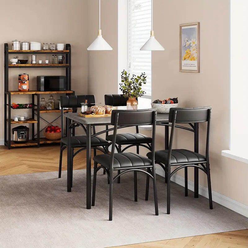 BEXAR Gray 5 Piece Dining Set