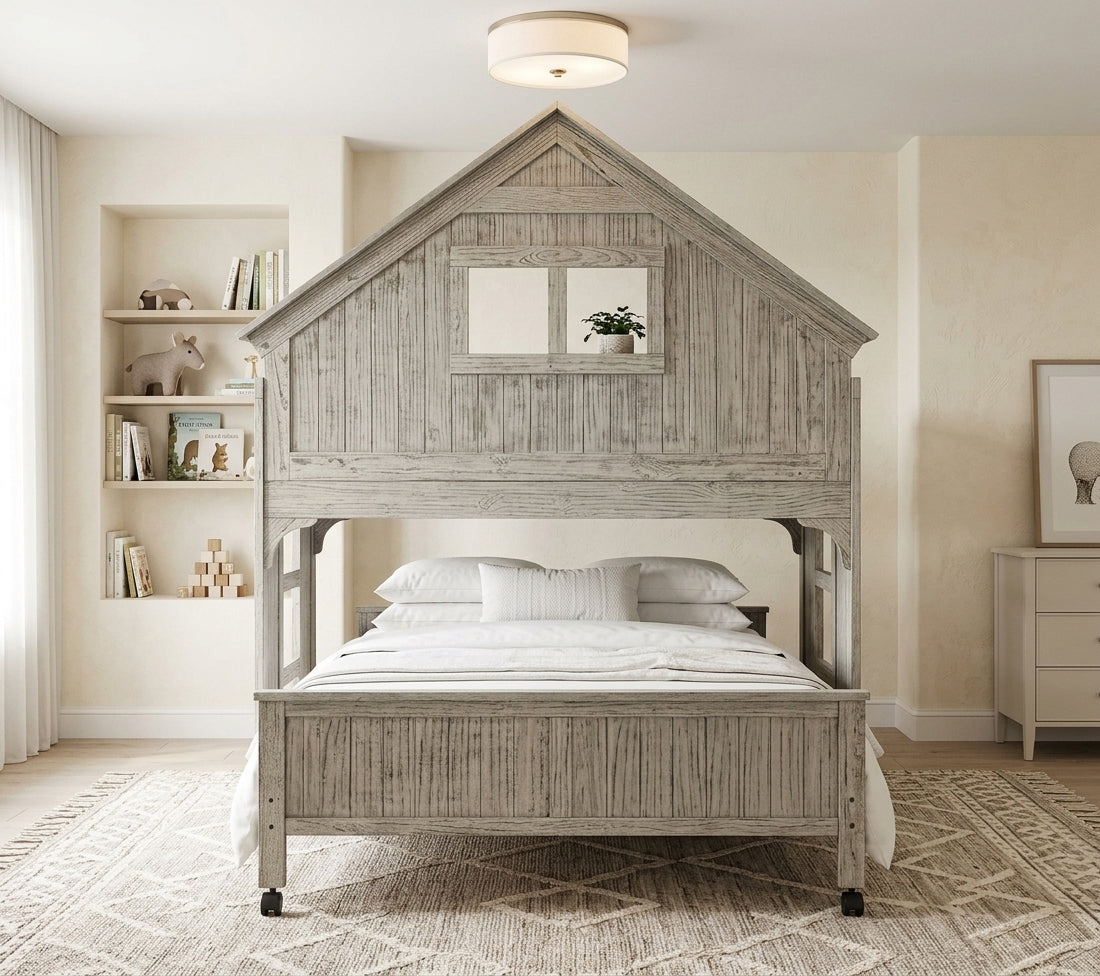 BIDDY Twin over Full 82" Wide x 84" Height Loft Bed