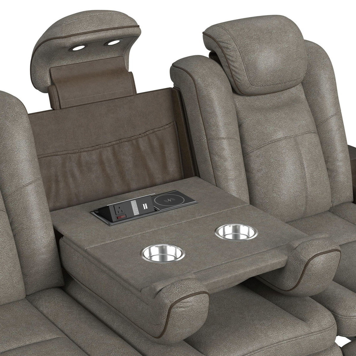 BIGBEND Brown Power Reclining Sofa & Loveseat
