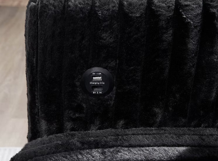 BLEMSEE Black 122" Wide Sleeper Sectional
