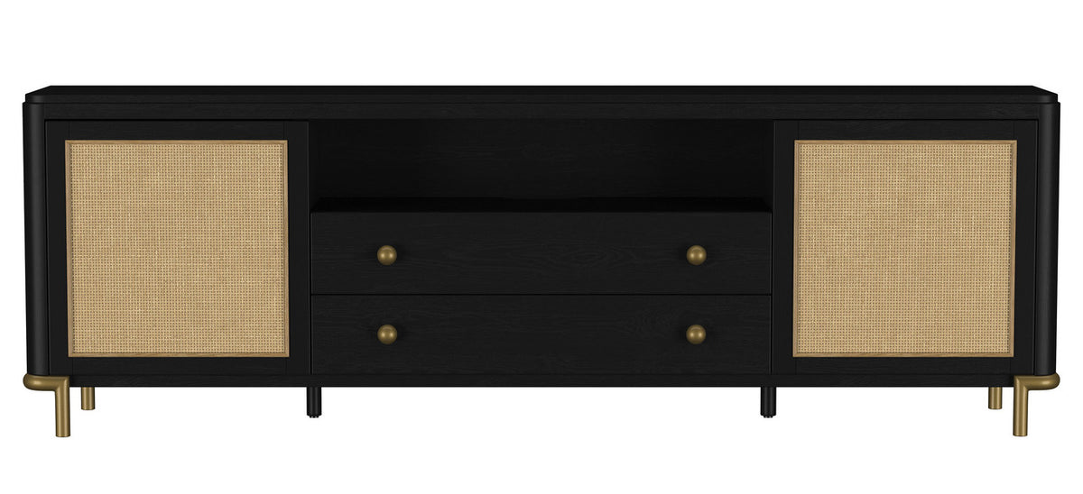 BLUMHOUSE Black 80" Wide x 26" Height TV Stand