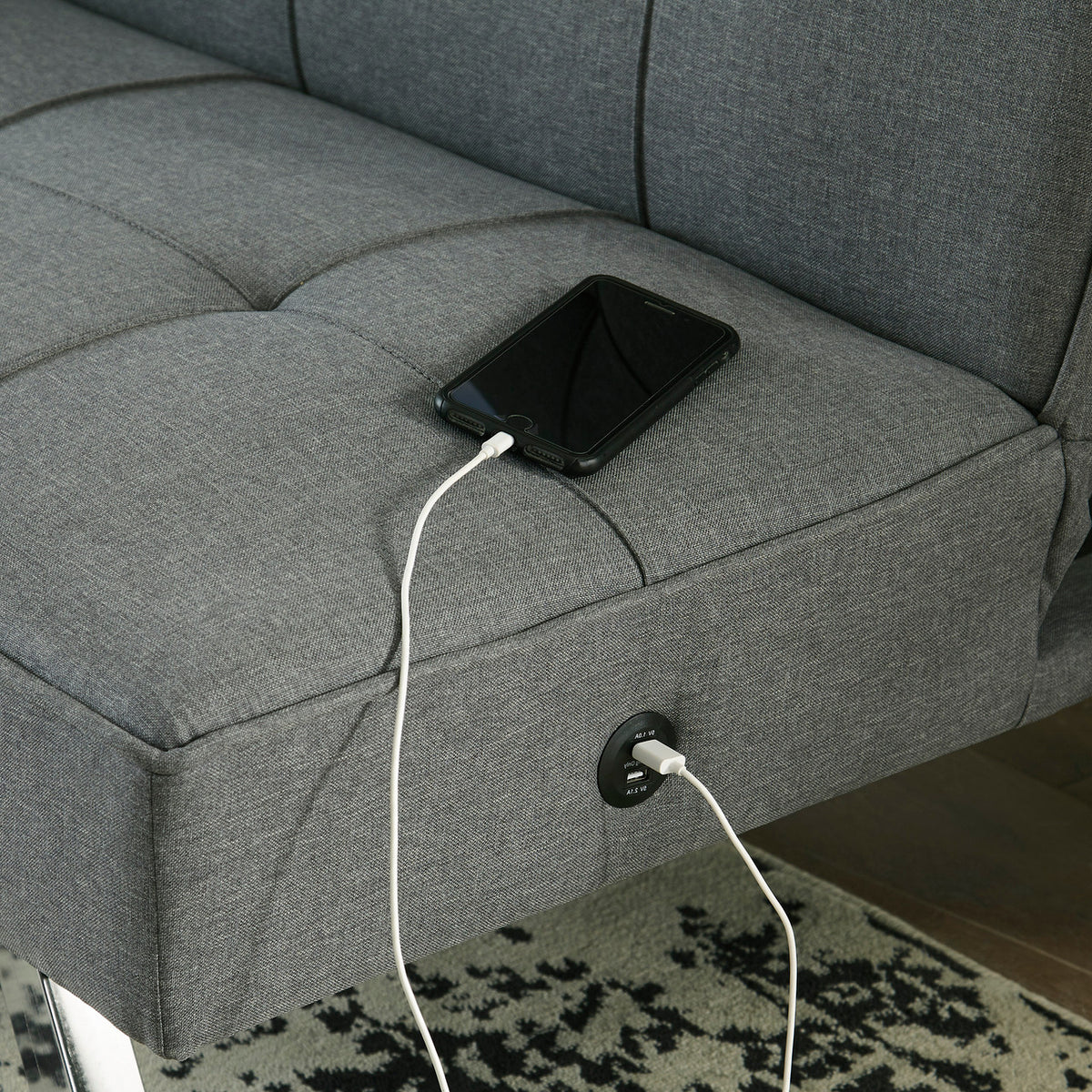 BOWEN Gray Convertible Livingroom Set