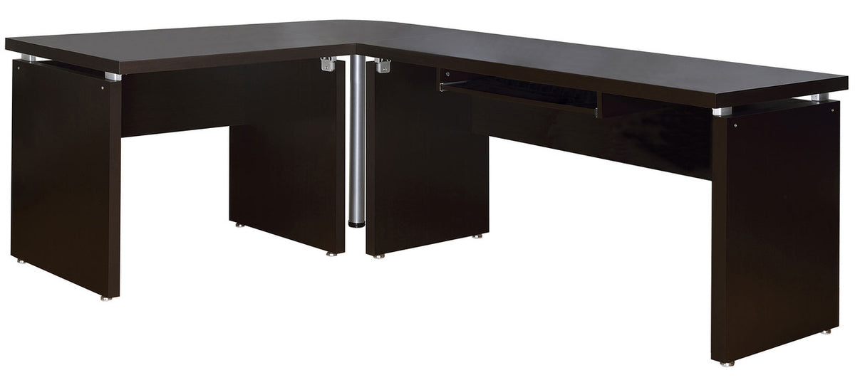BRENNER Dark Brown 83" x 67" Reversible Computer Desk (RTA)
