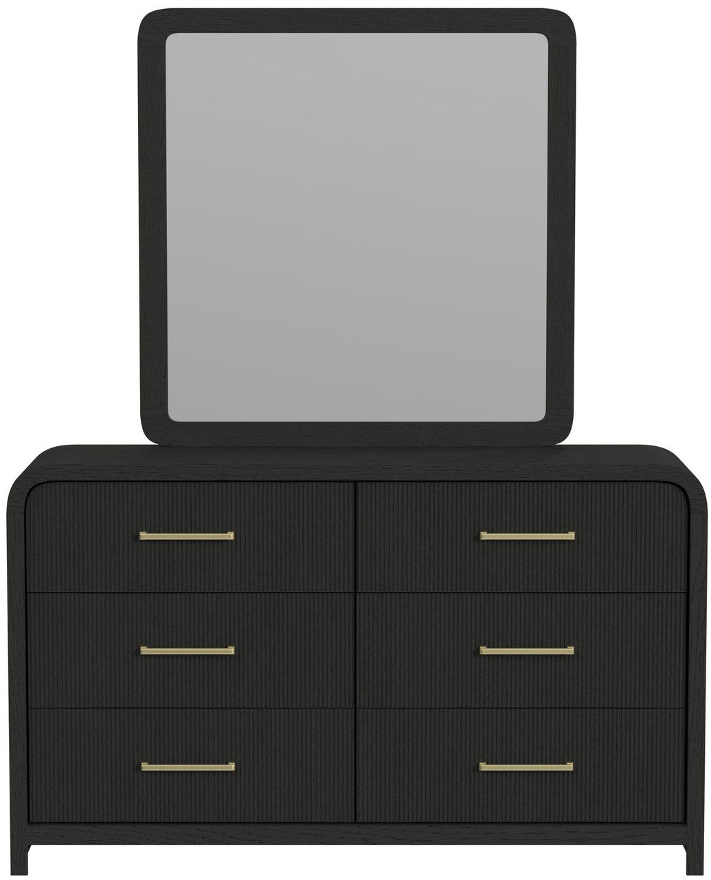 BRIAA Black 62" Wide Dresser & Mirror