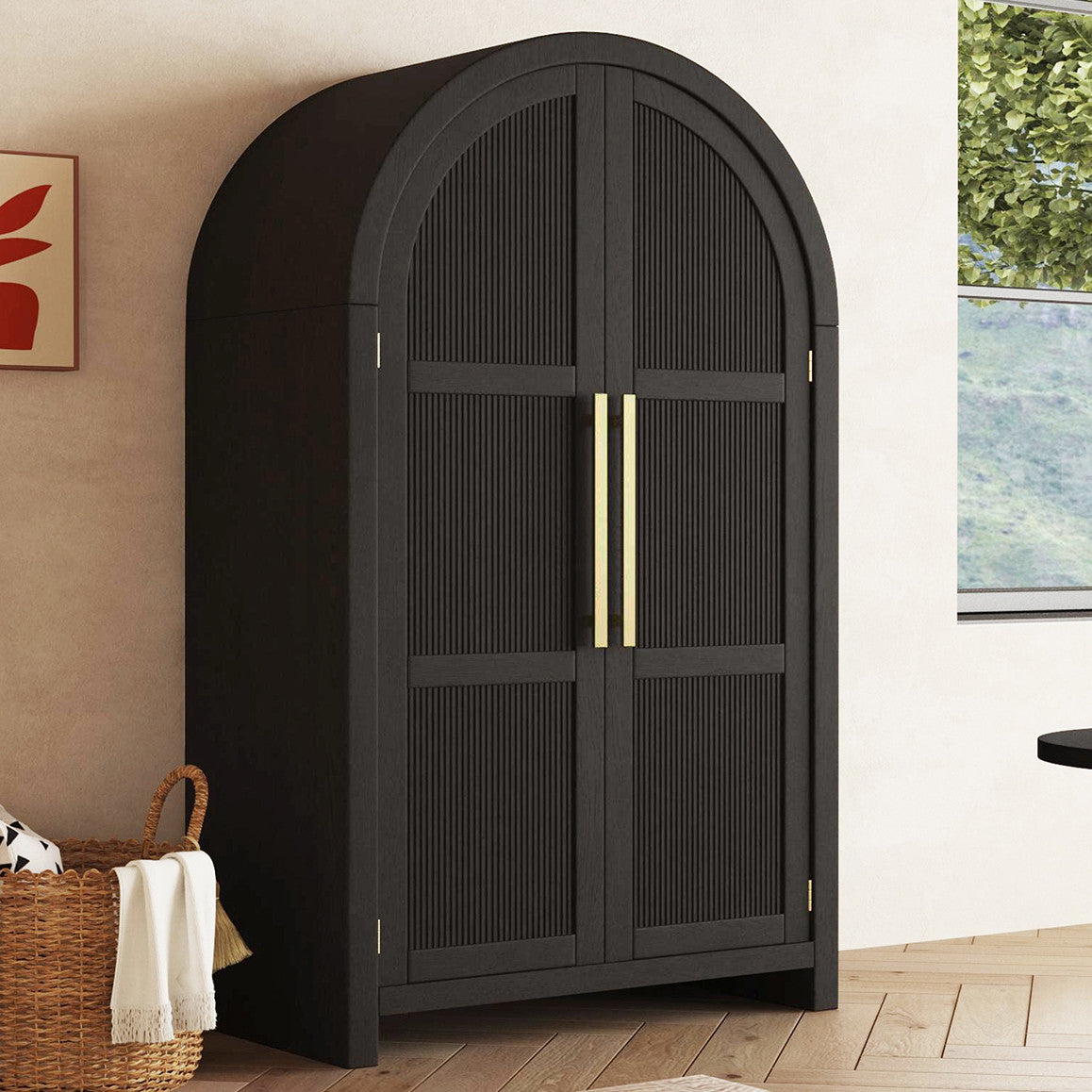 BRIAA Black 36" x 66" Armoire/Bookcase