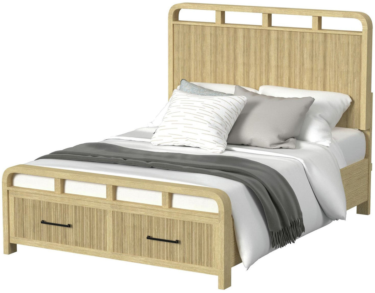 BRIAA Natural 57" Height Platform Bed with Drawers