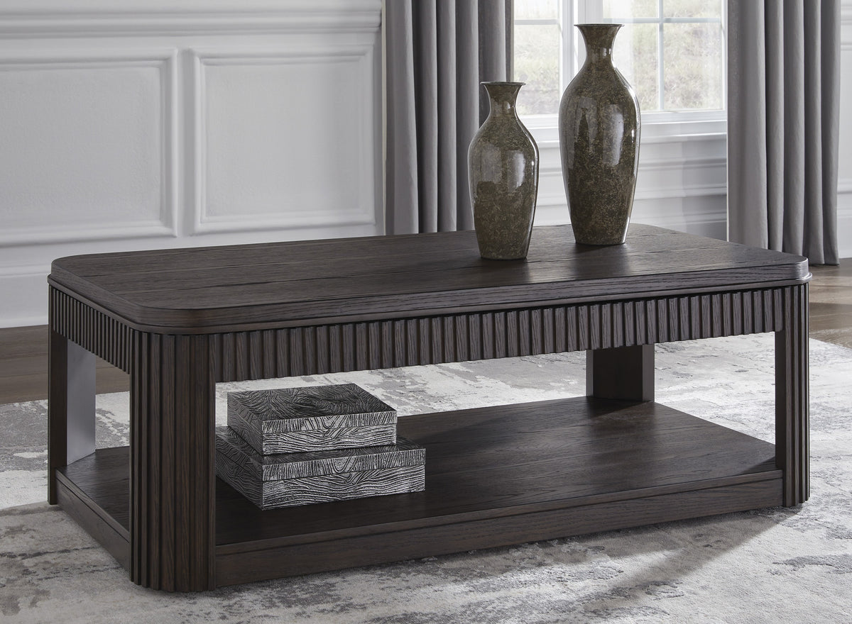 BRINLEY Brown 48" Wide Lift-Top Coffee Table