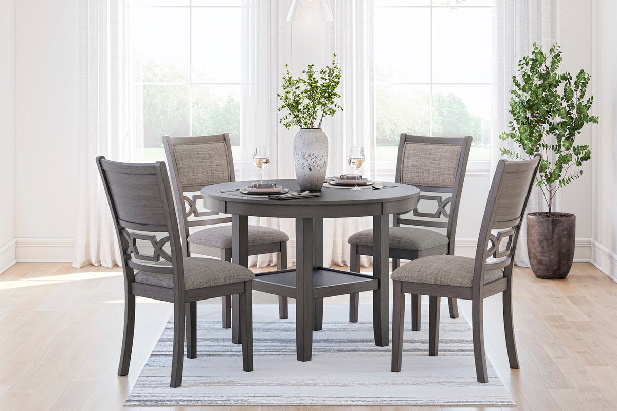 BRIZA Gray 5 Piece Dining Height Set