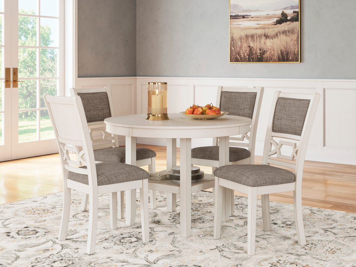 BRIZA White 5 Piece Dining Height Set
