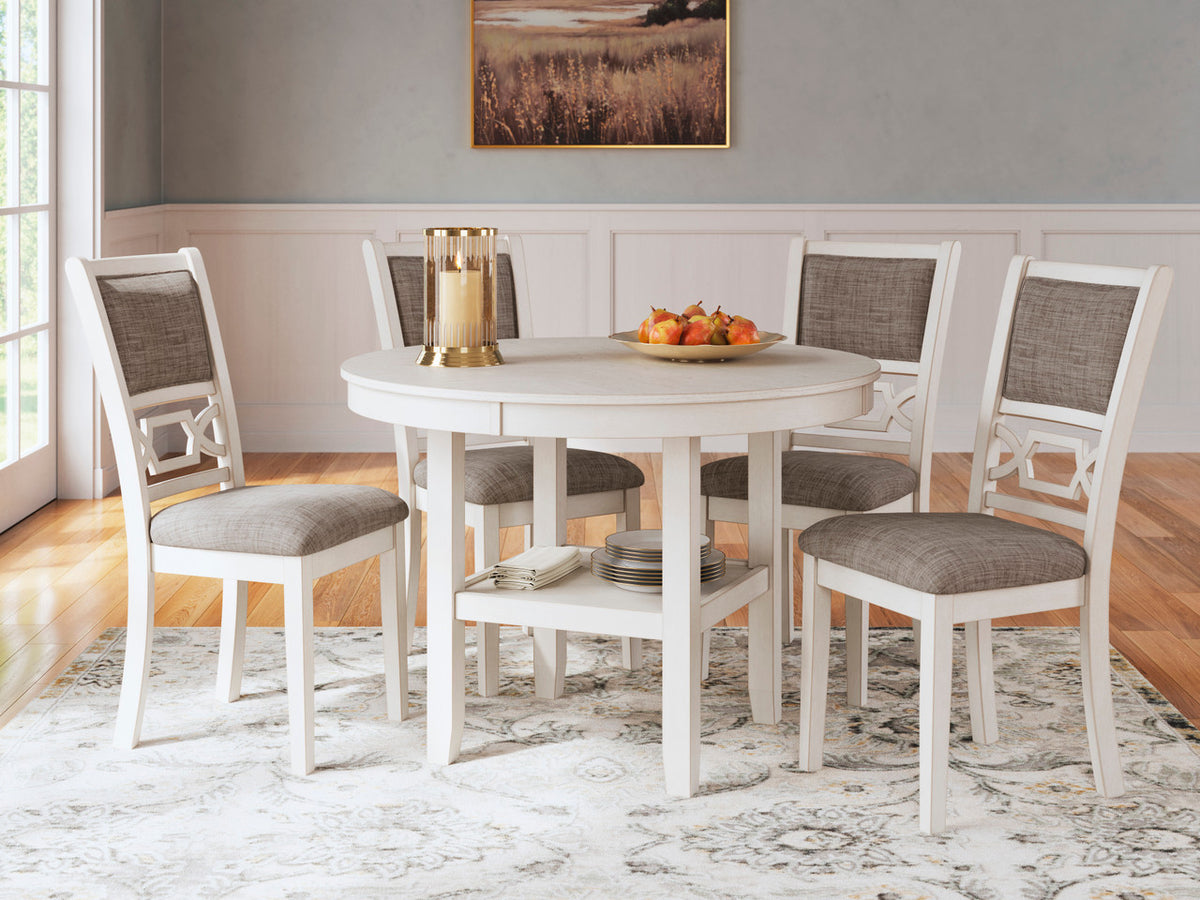 BRIZA White 5 Piece Dining Height Set