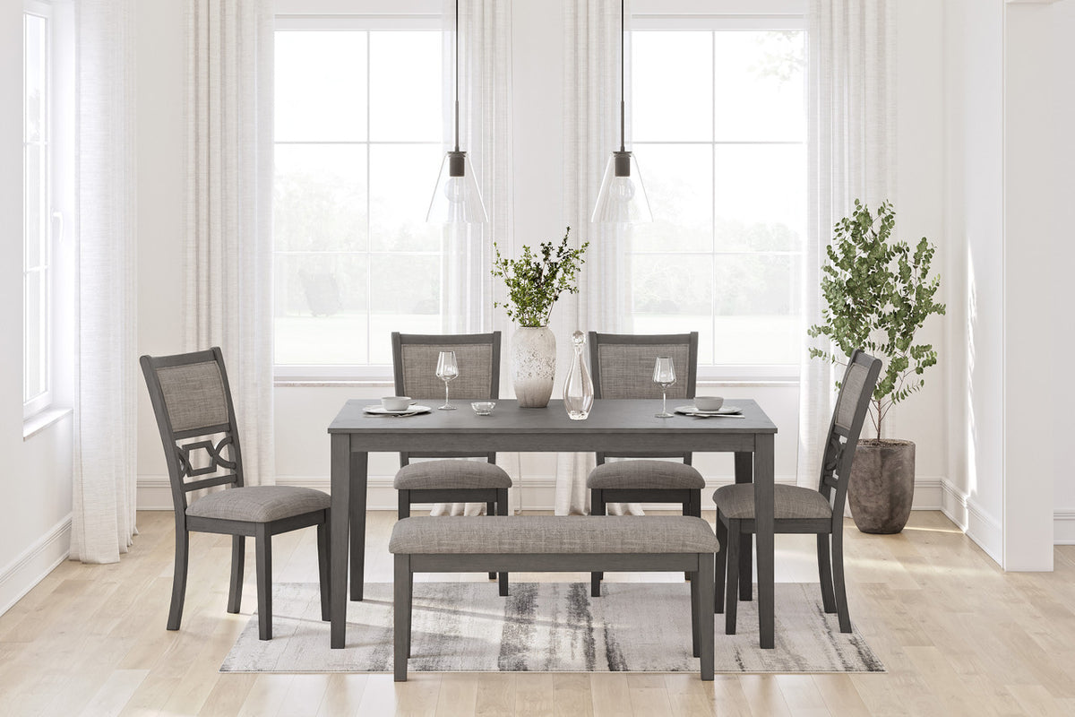 BRIZA Gray 6 Piece Dining Height Set
