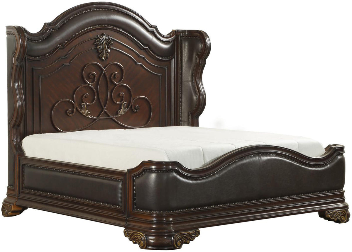 BEACON Dark Cherry 75" Height Luxury Master Bed