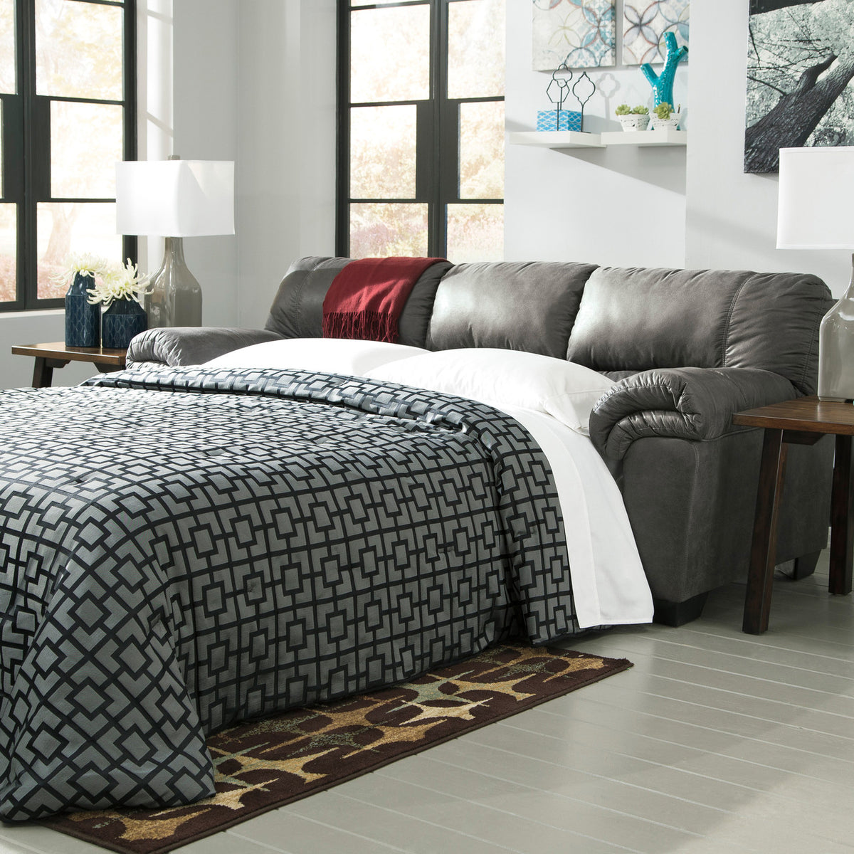 BRONCO Slate 90" Wide Full Sofa Sleeper