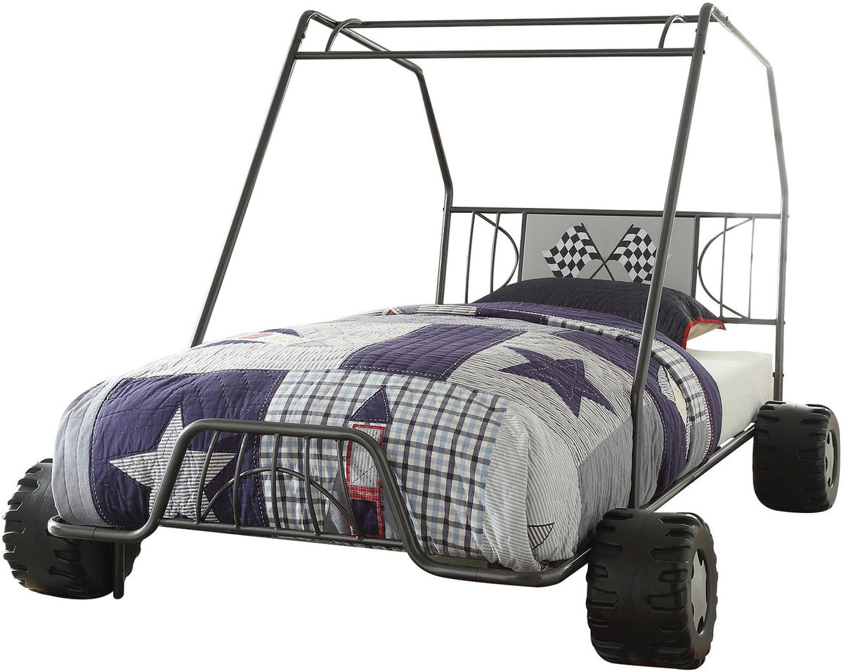 Buggy Gunmetal Twin Car Bed