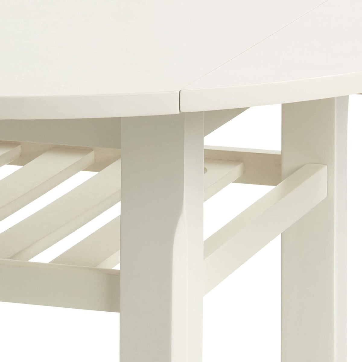 CADMUS Cream 40" Wide Counter Table with Drop Leaves