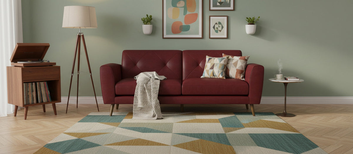 CAMBIANO Red 86" Wide x 36" Height Sofa