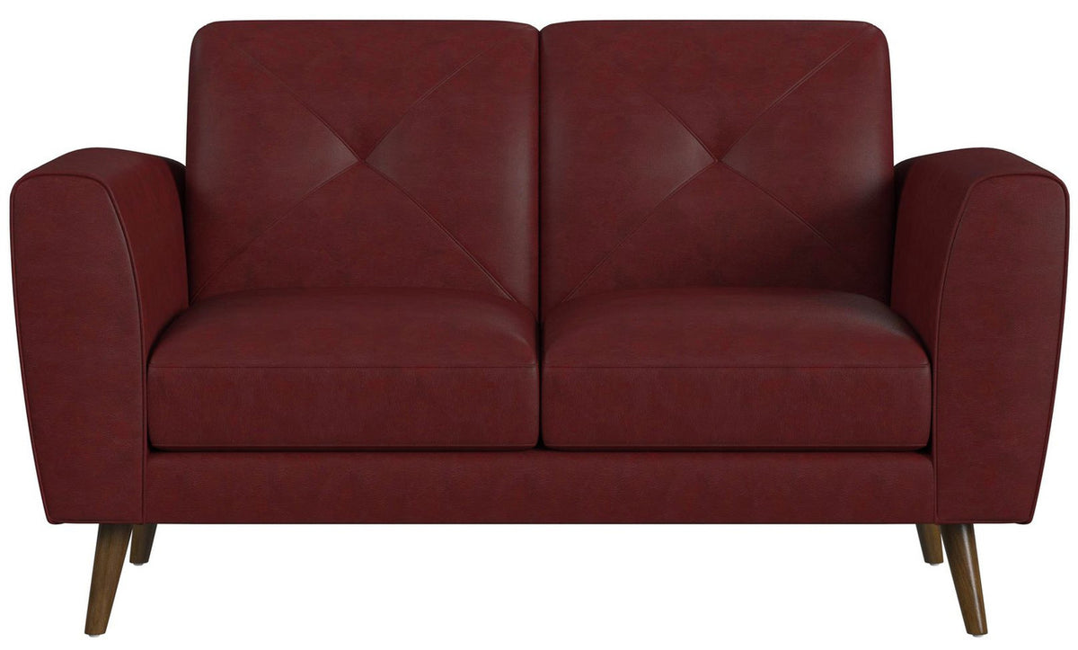 CAMBIANO Red 62" Wide x 36" Height Loveseat