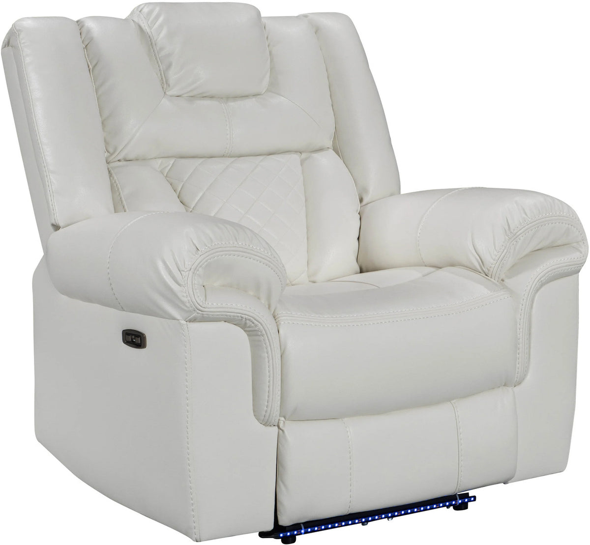 CENTENARY White 3 Piece Livingroom with Bluetooth Speakers & LED Lighting