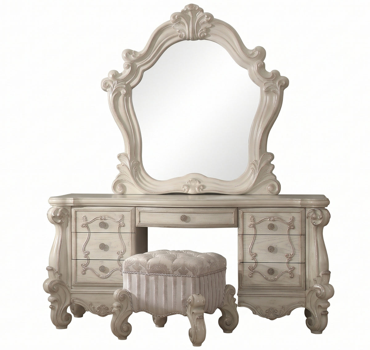 CHAPELHILL Bone White 67" Wide Vanity & Mirror