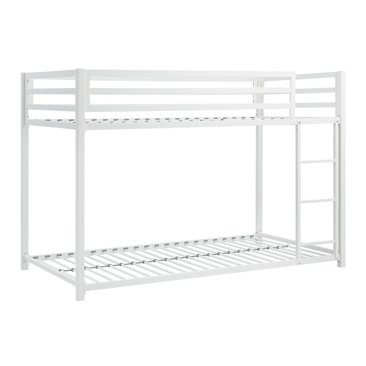 CHLOE White Metal 78" Wide x 54" Height Twin Bunkbed