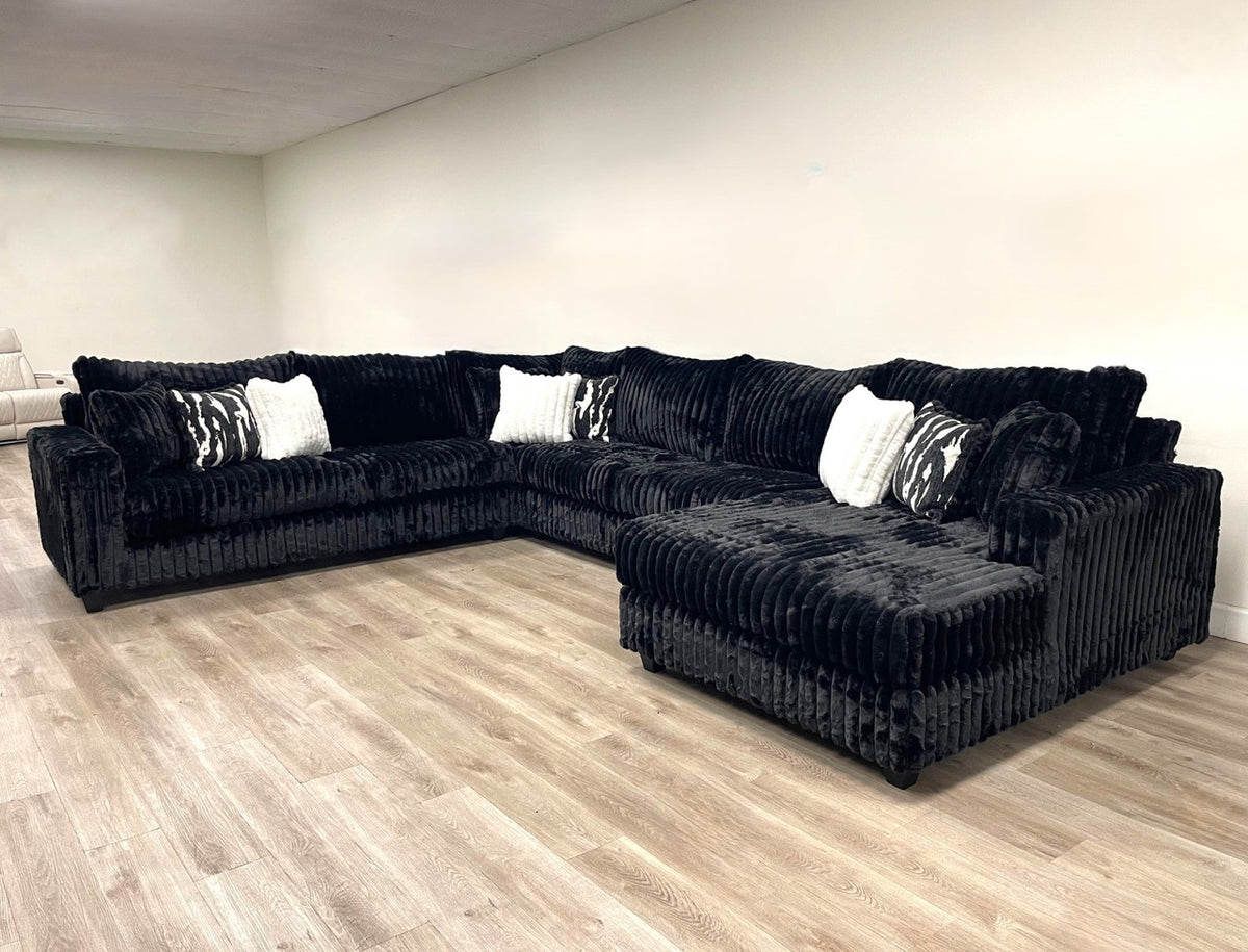 CITYVIEW Black 170" Wide Oversized Sectional