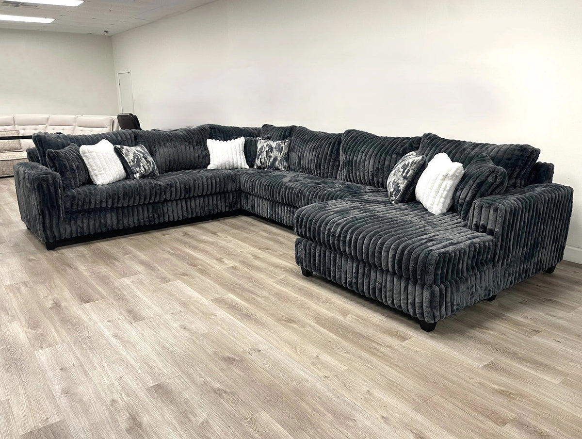CITYVIEW Charcoal 170" Wide Oversized Sectional