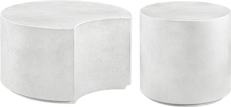 COLEBROOK Off-White Concrete 53" x 28" Coffee Table