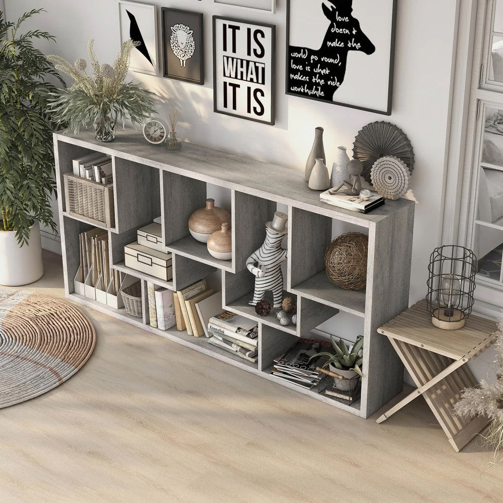 COLMER Light Gray 71" x 35" Bookcase (RTA)