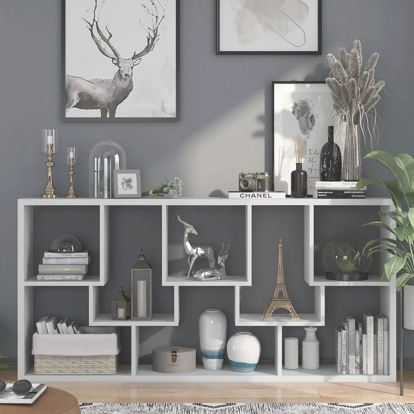 COLMER Pure White 71" x 35" Bookcase (RTA)