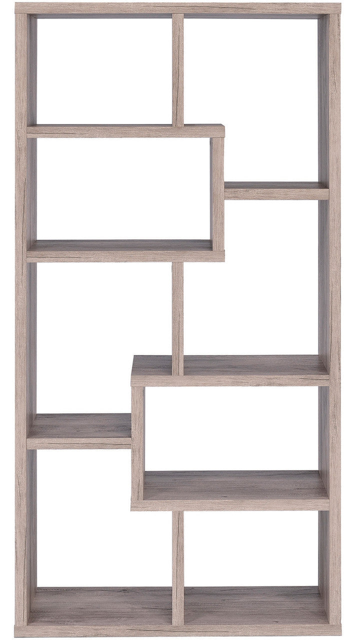 COLMER Light Gray 35" x 71" Bookcase (RTA)